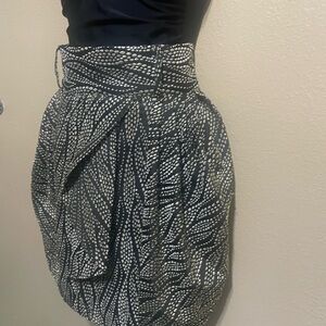H&M Black and Silver Textured Fabric